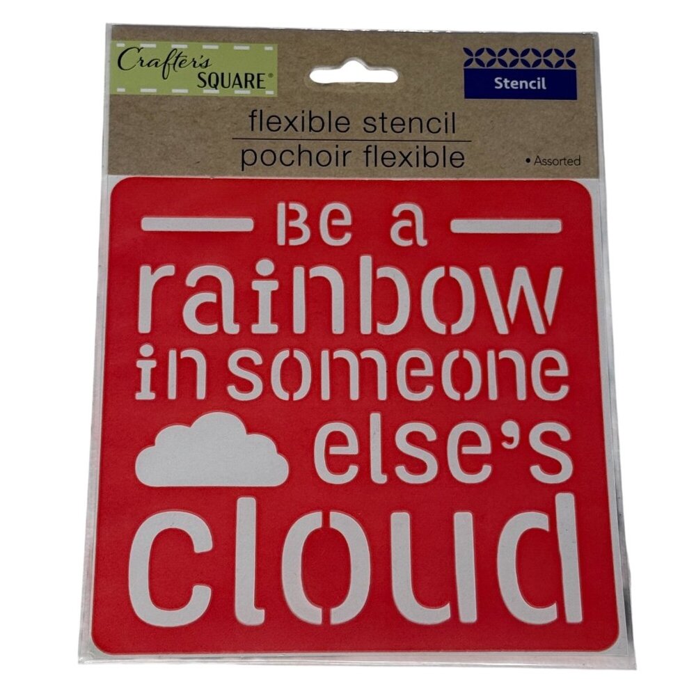 Crafter’s Square Be a Rainbow Flexible Stencil Reusable Craft Template
